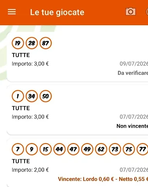 Screenshot Estrazioni del Lotto 3